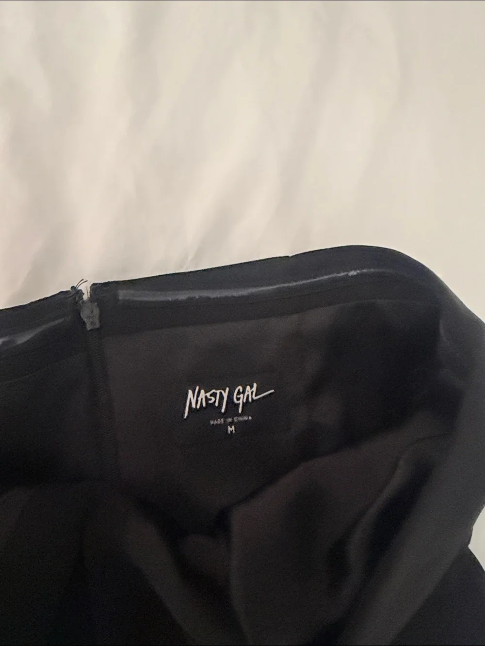 Nasty Gal Black Strapless Wide-Leg Jumpsuit with Peplum Waist - Picture 5 of 5